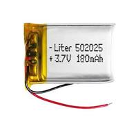 Batterie 502025 LiPo 3.7V 180mAh 0.666Wh 1S 5C Liter Energy Battery pour l'électronique Rechargeable Téléphone Portable Smartwatch GPS - Ne Convient Pas à la Radiocommande 27x20x5mm (180mAh|502025)
