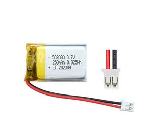 Batterie 502030 3,7 V compatible avec écran Bosch Intuvia BUI255 250 mAh Lipo Dimensions : L 30 mm l 20 mm P 5 mm Fiche JST PH2.0 Carte de protection