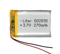 Batterie 502030 LiPo 3.7V 270mAh 0.999Wh 1S 5C Liter Energy Battery pour l'électronique Rechargeable Téléphone Portable Smartwatch GPS - Ne Convient Pas à la Radiocommande 32x20x5mm (270mAh|502030)