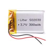 Batterie 502030 LiPo 3.7V 300mAh 1.11Wh 1S 5C Liter Energy Battery pour l'électronique Rechargeable Téléphone Portable Smartwatch GPS - Ne Convient Pas à la Radiocommande 32x20x5mm (300mAh|502030)