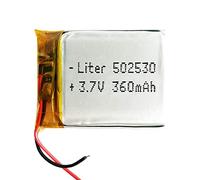 Batterie 502530 LiPo 3.7V 360mAh 1.332Wh 1S 5C Liter Energy Battery pour l'électronique Rechargeable Téléphone Portable Smartwatch GPS - Ne Convient Pas à la Radiocommande 32x25x5mm (360mAh|502530)