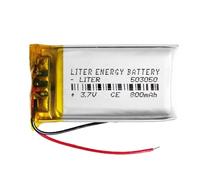 Batterie 503050 LiPo 3.7V 800mAh 2.96Wh 1S 5C Liter Energy Battery pour l'électronique Rechargeable Téléphone Portable Smartwatch GPS - Ne Convient Pas à la Radiocommande 52x30x5mm (800mAh|503050)