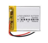 Batterie 503443 LiPo 3.7V 800mAh 2.96Wh 1S 5C Liter Energy Battery pour l'électronique Rechargeable Téléphone Portable Smartwatch GPS - Ne Convient Pas à la Radiocommande 45x34x5mm (800mAh|503443)