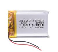 Batterie 503450 LiPo 3.7V 1000mAh 3.7Wh 1S 5C Liter Energy Battery pour l'électronique Rechargeable Téléphone Portable Smartwatch GPS - Ne Convient Pas à la Radiocommande 52x34x5mm (1000mAh|503450)