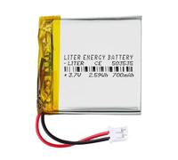 Batterie 503535 LiPo 3.7V 700mAh 2.59Wh Rechargeable avec Connecteur PH2.0 (JST-PHR-02) Type B Lithium: Assurez-Vous Que la polarité de l'appareil Correspond 37x35x5mm (PH2|700mAh|503535)