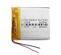 Batterie 503540 LiPo 3.7V 900mAh 3.33Wh 1S 5C Liter Energy Battery pour l'électronique Rechargeable Téléphone Portable Smartwatch GPS - Ne Convient Pas à la Radiocommande 42x35x5mm (900mAh|503540)
