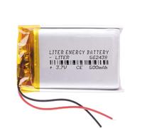 Batterie 562438 LiPo 3.7V 500mAh 1.85Wh 1S 5C Liter Energy Battery pour l'électronique Rechargeable Téléphone Portable Smartwatch GPS - Ne Convient Pas à la Radiocommande 40x24x6mm (500mAh|562438)