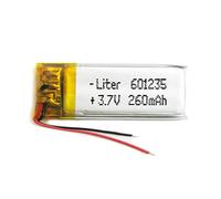 Batterie 601235 LiPo 3.7V 260mAh 0.962Wh 1S 5C Liter Energy Battery pour l'électronique Rechargeable Téléphone Portable Smartwatch GPS - Ne Convient Pas à la Radiocommande 37x12x6mm (260mAh|601235)
