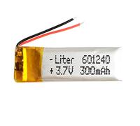 Batterie 601240 LiPo 3.7V 300mAh 1.11Wh 1S 5C Liter Energy Battery pour l'électronique Rechargeable Téléphone Portable Smartwatch GPS - Ne Convient Pas à la Radiocommande 42x12x6mm (300mAh|601240)