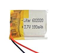 Batterie 602020 LiPo 3.7V 180mAh 0.666Wh 1S 5C Liter Energy Battery pour l'électronique Rechargeable Téléphone Portable Smartwatch GPS - Ne Convient Pas à la Radiocommande 22x20x6mm (180mAh|602020)