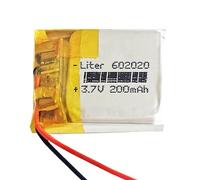 Batterie 602020 LiPo 3.7V 200mAh 0.74Wh 1S 5C Liter Energy Battery pour l'électronique Rechargeable Téléphone Portable Smartwatch GPS - Ne Convient Pas à la Radiocommande 22x20x6mm (200mAh|602020)