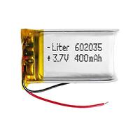 Batterie 602035 LiPo 3.7V 400mAh 1.48Wh 1S 5C Liter Energy Battery pour l'électronique Rechargeable Téléphone Portable Smartwatch GPS - Ne Convient Pas à la Radiocommande 37c20c6mm (400mAh|602035)