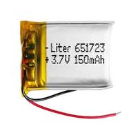 Batterie 651723 LiPo 3.7V 150mAh 0.555Wh 1S 5C Liter Energy Battery pour l'électronique Rechargeable Téléphone Portable Smartwatch GPS - Ne Convient Pas à la Radiocommande 25x17x7mm (150mAh|651723)