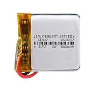 Batterie 653030 LiPo 3.7V 550mAh 2.035Wh 1S 5C Liter Energy Battery pour l'électronique Rechargeable Téléphone Portable Smartwatch GPS - Ne Convient Pas à la Radiocommande 32x30x6.5mm (550mAh|653030)