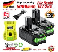 Batterie 6Ah pour RYOBI P108 18V Plus, batterie pour outils électriques Li-ion 18 volts, P104 P107 RB18L50 RB18L20 P108 2 battery