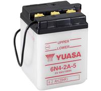 YUASA Batterie de moto 6N4-2A-5 6V 4Ah Gel sans pack d'acide Noir