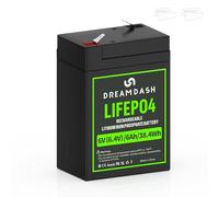 Batterie 6V 6Ah Lifepo4 Rechargeable Lithium, 3000+ cycles à 80% DOD, fonctionne de -20 ℃ à 60 ℃, IP55 pour Voiture pour Enfants, UPS, Système Solaire éolien, E-bike, éclairage, Scooter