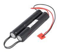 Batterie 7,2 V 1600 mAh pour éclairage d'urgence et de sécurité, 2 x 3 barres avec pont de câble de 10 cm