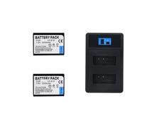 Batterie 7,4 V 2200 MAh LP-E10 LPE10 LP E10 for Appareil Photo Numérique - Compatible avec Canon 1100D, 1200D, 1300D, 2000D, 4000D, Rebel T3, T5, T6, Kiss X50, X70(2 Battery 1 Charger)