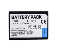 Batterie 7,4 V 2200 MAh LP-E10 LPE10 LP E10 for Appareil Photo Numérique - Compatible avec Canon 1100D, 1200D, 1300D, 2000D, 4000D, Rebel T3, T5, T6, Kiss X50, X70(1 Battery)