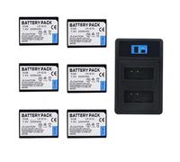 Batterie 7,4 V 2200 MAh LP-E10 LPE10 LP E10 for Appareil Photo Numérique - Compatible avec Canon 1100D, 1200D, 1300D, 2000D, 4000D, Rebel T3, T5, T6, Kiss X50, X70(6 Battery 1 Charger)