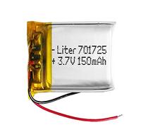 Batterie 701725 LiPo 3.7V 150mAh 0.555Wh 1S 5C Liter Energy Battery pour l'électronique Rechargeable Téléphone Portable Smartwatch GPS - Ne Convient Pas à la Radiocommande 27x17x4mm (150mAh|701725)
