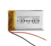 Batterie 702540 LiPo 3.7V 800mAh 2.96Wh 1S 5C Liter Energy Battery pour l'électronique Rechargeable Téléphone Portable Smartwatch GPS - Ne Convient Pas à la Radiocommande 42x25x7mm (800mAh|702540)
