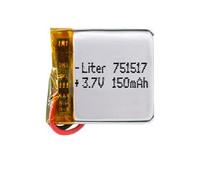 Batterie 751517 LiPo 3.7V 150mAh 0.555Wh 1S 5C Liter Energy Battery pour l'électronique Rechargeable Téléphone Portable Smartwatch GPS - Ne Convient Pas à la Radiocommande (3.7V|150mAh|751517)