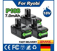 Batterie 7Ah pour RYOBI P108 18V Plus, outils électriques Li-ion 18 volts, P108 P104 P107 RB18L50 RB18L20 BPL1815 RB18L40 1 Battery 1Charger
