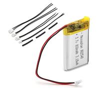 Batterie 802540 pour Sena10S 20S 50S Casque Bluetooth Intercom 850mAh 3,7V | Compatible Sena10S-01 Evo 20S-01 30K 30K-01D EVO30 SF2 SP46, LEXIN LX-B4FM FT4 Pro Moto Intercom, 2 fils JST