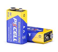 Batterie 9 V, Pile Bloc, 6F22 Batteries, durée de Vie de 3 Ans pour détecteurs de fumée, Microphones, multimètre, 2 pièces PKCELL