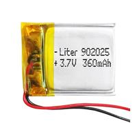 Batterie 902025 LiPo 3.7V 360mAh 1.332Wh 1S 5C Liter Energy Battery pour l'électronique Rechargeable Téléphone Portable Smartwatch GPS - Ne Convient Pas à la Radiocommande 27x20x9mm (360mAh|902025)