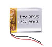 Batterie 902025 LiPo 3.7V 380mAh 1.406Wh 1S 5C Liter Energy Battery pour l'électronique Rechargeable Téléphone Portable Smartwatch GPS - Ne Convient Pas à la Radiocommande 27x20x9mm (380mAh|902025)