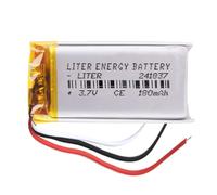 Batterie à 3 Fils 241837 LiPo 3.7V 180mAh 0.666Wh 1S 5C Liter Energy Battery Rechargeable avec PCM thermistance NTC Montre électronique Ne Convient Pas à la Radiocommande 39x18x3mm (3P|180mAh|241837)