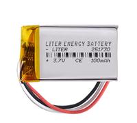 Batterie à 3 Fils 251730 LiPo 3.7V 100mAh 0.37Wh 1S 5C Liter Energy Battery Rechargeable avec PCM thermistance NTC Montre électronique Ne Convient Pas à la Radiocommande 32x17x3mm (3P|100mAh|251730)