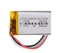 Batterie à 3 Fils 401525 LiPo 3.7V 150mAh 0.555Wh 1S 5C Liter Energy Battery Rechargeable avec PCM thermistance NTC Montre électronique Ne Convient Pas à la Radiocommande 27x15x4mm (3P|150mAh|401525)