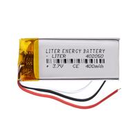 Batterie à 3 Fils 402050 LiPo 3.7V 400mAh 1.48Wh 1S 5C Liter Energy Battery Rechargeable avec PCM thermistance NTC Montre électronique Ne Convient Pas à la Radiocommande 52x20x4mm (3P|400mAh|402050)