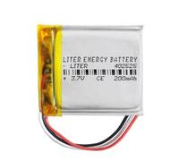 Batterie à 3 Fils 402525 LiPo 3.7V 200mAh 0.74Wh 1S 5C Liter Energy Battery Rechargeable avec PCM thermistance NTC Montre électronique Ne Convient Pas à la Radiocommande 27x25x4mm (3P|200mAh|402525)