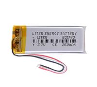 Batterie à 3 Fils 501740 LiPo 3.7V 250mAh 0.925Wh 1S 5C Liter Energy Battery Rechargeable avec PCM thermistance NTC Montre électronique Ne Convient Pas à la Radiocommande 42x17x5mm (3P|250mAh|501740)