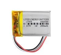 Batterie à 3 Fils 502030 LiPo 3.7V 200mAh 0.74Wh 1S 5C Liter Energy Battery Rechargeable avec PCM thermistance NTC Montre électronique Ne Convient Pas à la Radiocommande 32x20x5mm (3P|200mAh|502030)