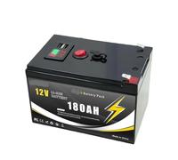Batterie À Cycle Profond Au Lithium LiFePO4 12 V 200 Ah, Compatible Avec Les Applications Hors Réseau, Solaire, Détecteur De Poisson, Éclairage, Roues Motrices Intégrées.(12v 180Ah-charger)
