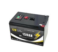 Batterie À Cycle Profond Au Lithium LiFePO4 12 V 200 Ah, Compatible Avec Les Applications Hors Réseau, Solaire, Détecteur De Poisson, Éclairage, Roues Motrices BMS Intégré(12v 180Ah)