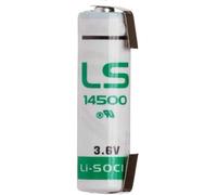 Batterie AA LS14500 avec lamelles en U à souder U-Tags 3,6 V 2,6 Ah ER14505 jetable