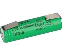 Batterie AA Mignon 1,2 V 1600 mAh NiMH avec cosse à souder U rechargeable + faible auto-décharge