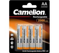 Batterie AA, Mignon, LR6, NiMH jusqu'à 2500mAh sous blister de 4, boîte de rangement incluse
