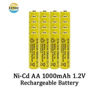 Batterie AA Ni-cd 1,2 V rechargeable, 1000 mAh, utilisée pour les horloges, les souris, les jouets électriques, les télécommandes, chargeur AA Ni-cd 1 charger