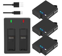 Batterie AABT-001 1680 mAh Compatible avec GoPro Hero 5 6 7 Black(3battery withcharger)