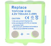Batterie AccuCell adaptée au Topcom Twintalker 9100 Batterie TT9100, mais pas de contact à l'arrière ! C'est pourquoi nous vous prions de bien vouloir impérativement vérifier la B