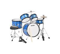 VEVOR Batterie enfant 5 pièces – Grosse caisse 45 cm, caisse-claire 25,4 cm, tom basse 36 cm, siège