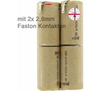 Batterie adaptée à Bosch AGS10, 2607335003 avec contacts Faston 2,8mm